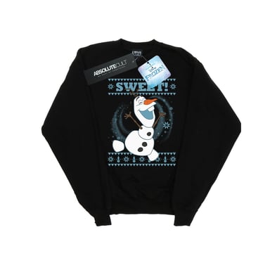 Disney Womens/Ladies Frozen Olaf Sweet Christmas Sweatshirt (Black)