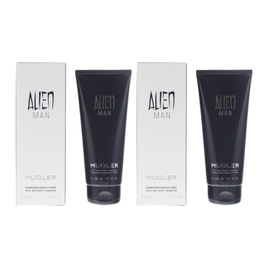 Mugler Alien Man Hair & Body Shampoo 200ml x 2