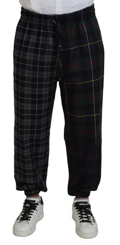 Checkered Wool Jogger Pants