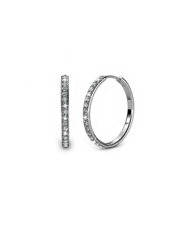 Chic Earrings - Silver and Crystal