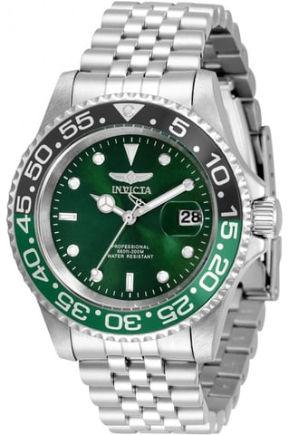 Invicta Pro Diver 34105 Heren Horloge - Quartz Uurwerk - Roestvrij Staal met groene Wijzerplaat - 40mm