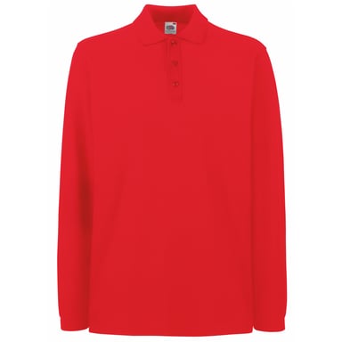 Fruit Of The Loom Mens Premium Long Sleeve Polo Shirt