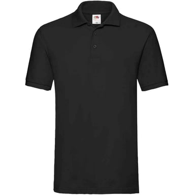 Fruit of the Loom Mens Premium Cotton Pique Polo Shirt (Black)