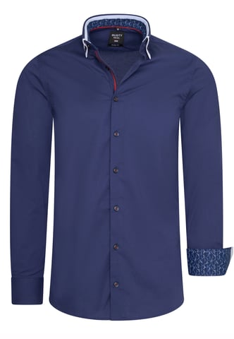 Rusty Neal Overhemden Overhemd Regular Fit Blue