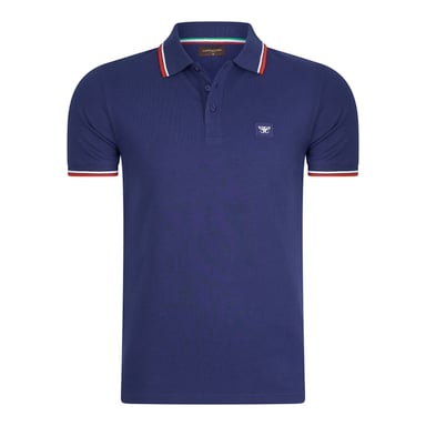 Cappuccino Italia Polo SS Polo Applique Pique Blue