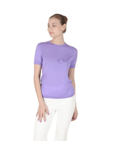 Crown Of Edinburgh Kasjmier Korte Mouw Art 003 Lilac Letter J