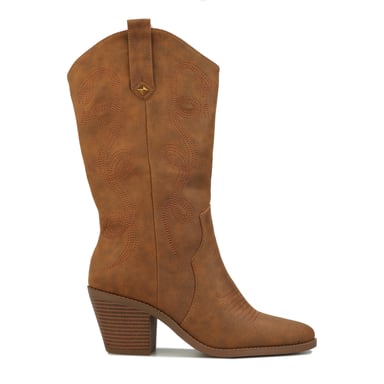 Women's Rocket Dog Feria Cowboy Boots in Walnut