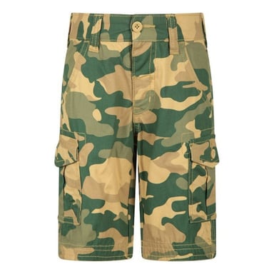 Mountain Warehouse Childrens/Kids Camo Cargo Shorts (Light Beige/Green)