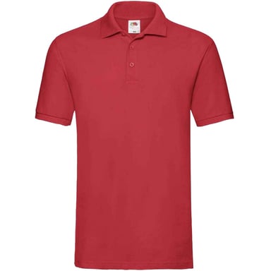 Fruit of the Loom Mens Premium Cotton Pique Polo Shirt (Red)