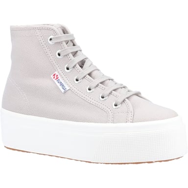 Superga 2708 HI Top Cotton Damstövlar Grå Colomba/Vit Avorio