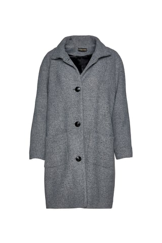 Wool Blend Grey Coat by Conquista Fashion