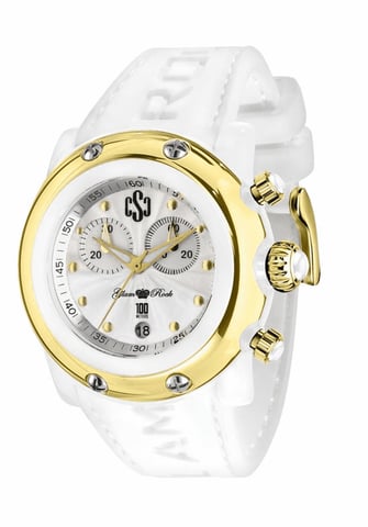Glam Rock Ladies Watch Quartz white gold