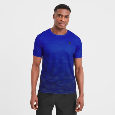 Kildwick Mens Tech T-Shirt Sapphire Blue Dot Camo