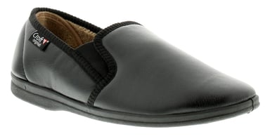 Nieuwe heren/heren zwarte croft originals memory foam inlegzolen pantoffels