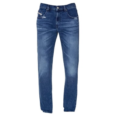 Diesel D-Strukt Blue Destroyed förstärkta jeans i denim