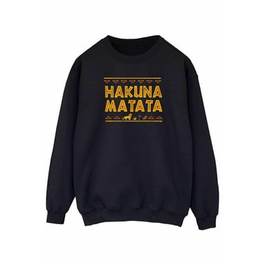Disney Womens/Ladies The Lion King Hakuna Matata Sweatshirt (Black)