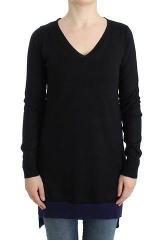 Costume National Women's Black V-neck lightweight sweater