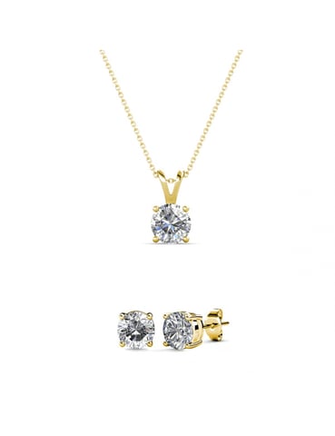 Mary Set and Box - Gold and Crystal