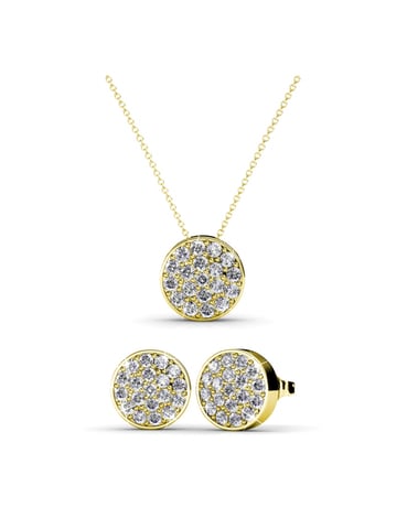 Round Set - Gold and Crystal
