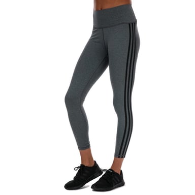 Women's adidas Believe This 2.0 3-Stripes 7/8 Tights in Charcoal Marl