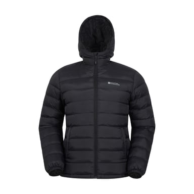 Mountain Warehouse Mens Seasons Faux Fur Lined Padded Jacket (Black)