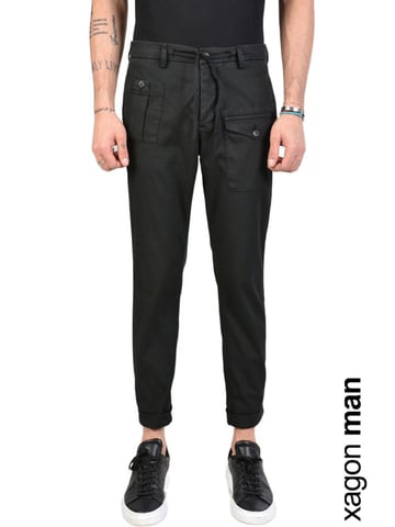 Xagon Man Trousers Sidex Men's Black