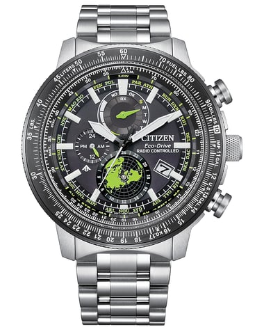 Citizen Promaster Geo Trekker Heren Zilveren Horloge BY3006-53E