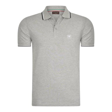 Cappuccino Italia Polo SS Polo Applique Pique Grijs