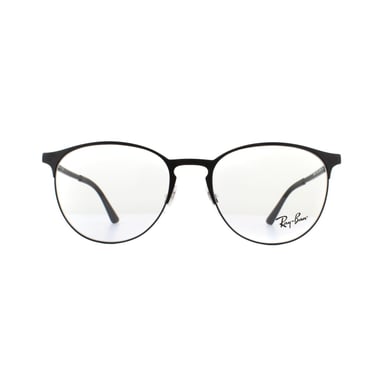 Ray-ban ronde zwarte top op mat zwart unisex dames bril frames