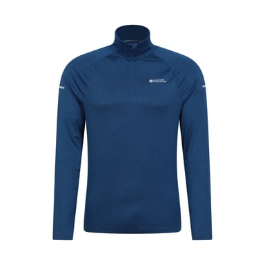 Mountain Warehouse Mens Echo Melange Recycled Half Zip Midlayer (Navy)