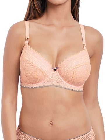 Daisy Lace Padded Half Cup Bra