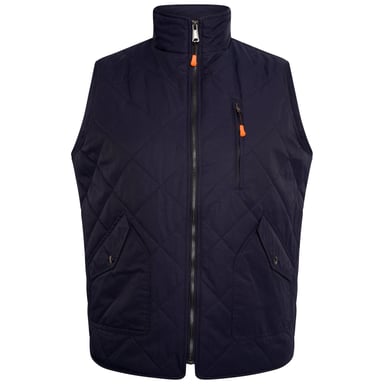 Grey Hawk Quilted Gilet in Navy