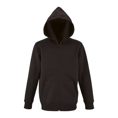 SOLS Childrens/Kids Stone Full Zip Hoodie (Black)