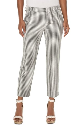 Kelsey Trouser Slit Sage / White Gingham