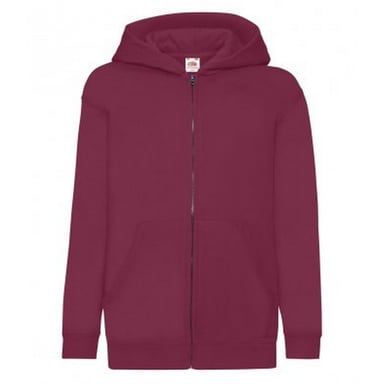 Fruit Of The Loom Childrens/Kids Hooded Sweatshirt (Burgundy)