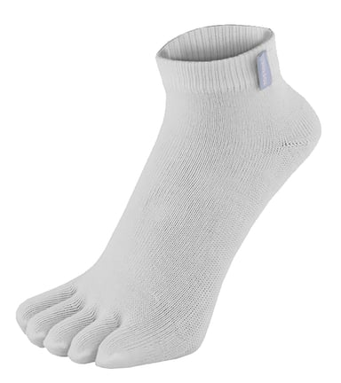TOETOE - Essential Moisture Wicking Cotton Ankle Toe Socks - Vit för herrar och damer
