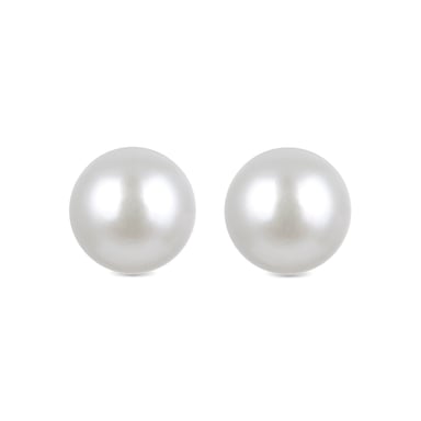 Luxenter Basic earrings in 925 sterling silver and white pearl with 18kt yellow gold finish
