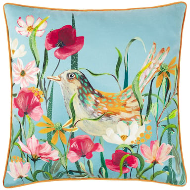 Wylder Nature Marais Vogelweide Geprinte Chenille Kussensloop