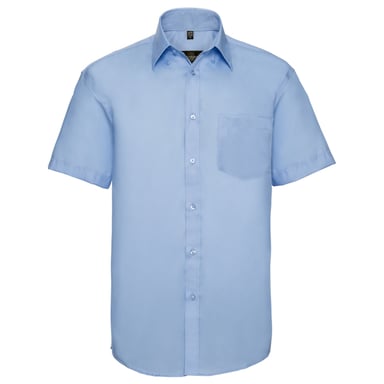 Russell Collection Mens Classic Ultimate Non-Iron Short-Sleeved Shirt (Bright Sky)
