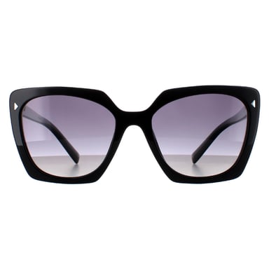 Prada Square Womens Black Grey Gradient Polarized PR23ZS