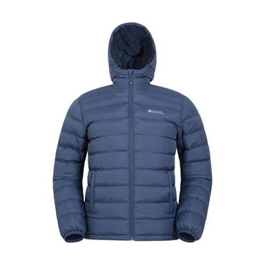 Mountain Warehouse Mens Seasons Faux Fur Lined Padded Jacket (Navy)
