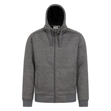 Mountain Warehouse Mens Nevis II Faux Fur Hoodie (Black)