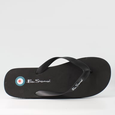 Ben Sherman Mens Black Flip-Flops