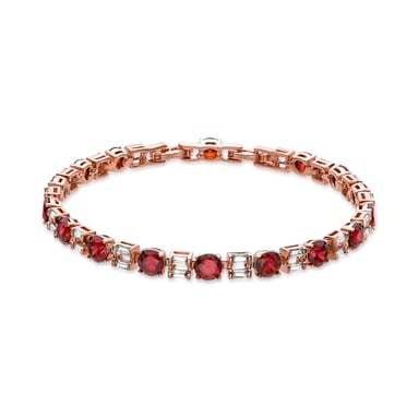 Luxenter bracelet with ruby zirconia finished in 18K yellow gold - Miwyn