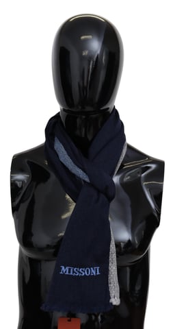 Missoni Men's Multicolor Knit Wool Unisex Neck Wrap Scarf