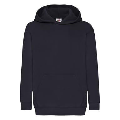 Fruit of the Loom Childrens/Kids Classic Hooded Sweatshirt (Deep Navy)