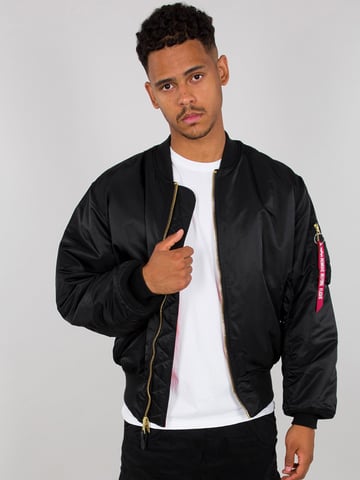 Alpha Industries Men's MA-1 Bomber Jacket in Black
