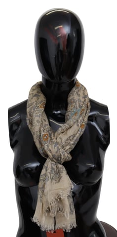 Missoni Men's Beige Baroque Cashmere Unisex Scarf