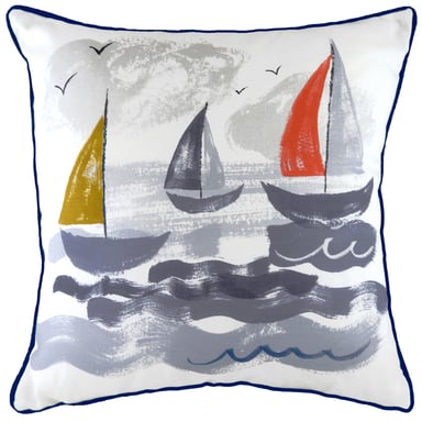 Evans Lichfield Nautical Zeilboten Geplooid Vierkant Kussenhoes