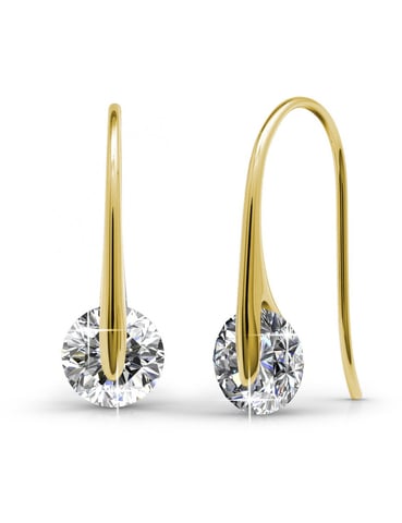 Classy Earrings - Gold and Crystal